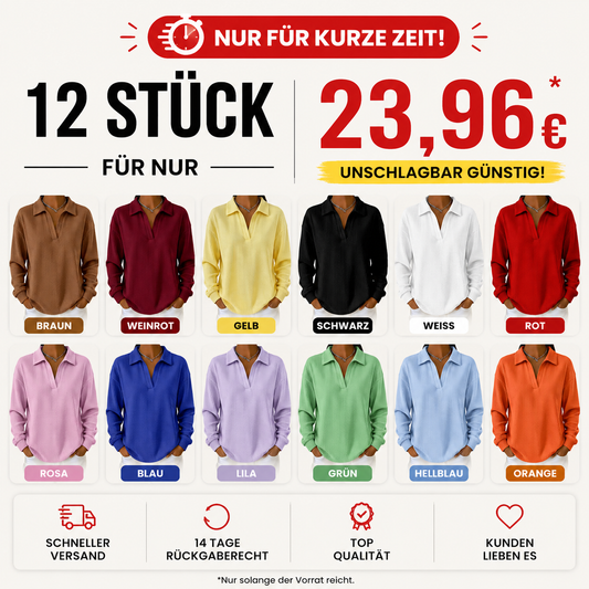 Bestseller🏆🧶 Damen-Strickoberteil mit V-Ausschnitt und langen Ärmeln.